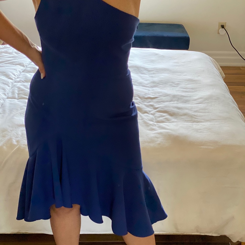 LIKELY One-Shoulder Asymmetrical Dress + Ruffles
